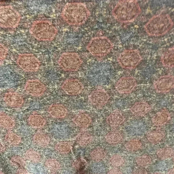 Lularoe large Classic T. charcoal grey & rust distressed geometric pattern. - Picture 4 of 8